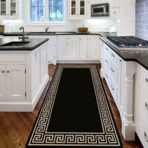 Greeky Rugs - greeky-black-beige, 80 x 300 cm