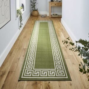 Greeky Rugs - greeky-green-cream, 80 x 300 cm