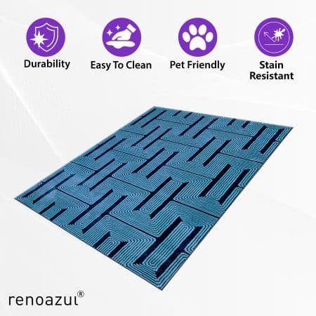Mosaic Rugs – Washable Low-Pile Geometric Rugs for Sale | renoazul - Image 5