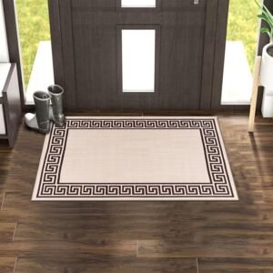 Greeky Rugs by Renoazul - 66 x 220 cm, Beige & Brown