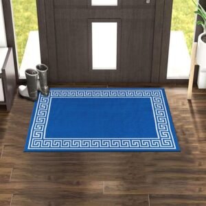Greeky Rugs by Renoazul - 66 x 120 cm, Blue & Cream