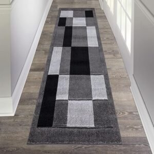 Havana Rugs by Renoazul - 80 x 300 cm, Dark Grey