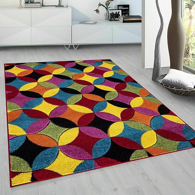 Circles Bright Rugs by Renoazul