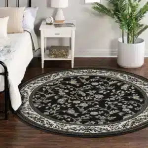 Marco Rugs Renoazul - Black, 120 x 120 cm