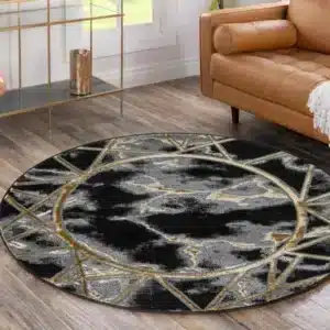 Kiens Rugs - Black, 120 x 120 cm
