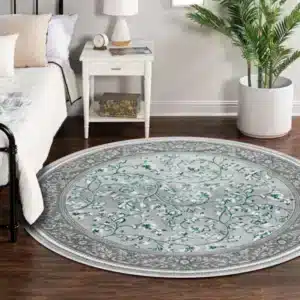 Marco Rugs Renoazul - Emerald, 120 x 120 cm