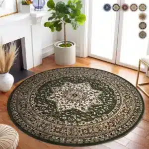 Rome Rugs Renoazul - Green, 120 x 120 cm