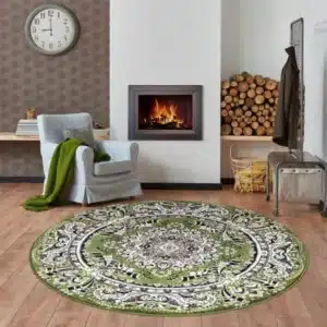 Rada Rugs - Green, 120 x 120 cm