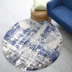 Abstract Rugs - Navy, 120 x 120 cm