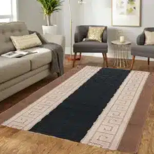 Nada Rugs - Beige & Black, 120 x 150 cm
