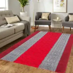 Nada Rugs - Red & Grey, 120 x 150 cm