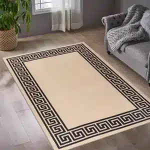 Greeky Rugs - Beige & Black, 120 x 170 cm