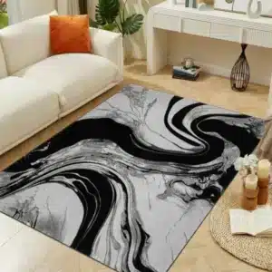 Iris Rugs - Black & Grey, 120 x 170 cm
