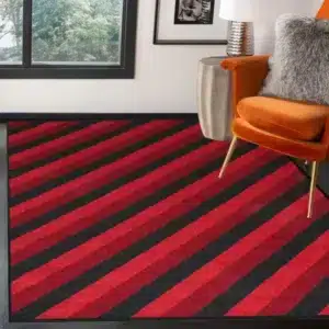 Kolm Rugs - Red & Black, 120 x 170 cm