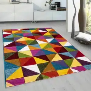 Multi Color Rugs - Geometric Triangle, 120 x 170 cm