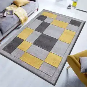 Havana Rugs - Grey & Ochre, 120 x 170 cm