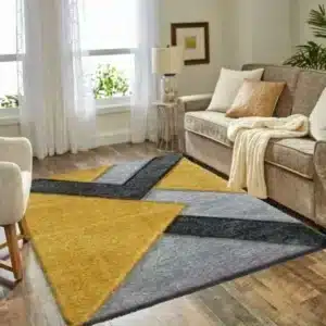 Nova Rugs - Grey & Ochre, 120 x 170 cm