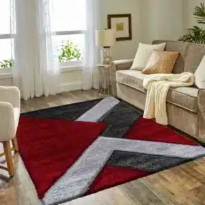 Nova Rugs - Red & Grey, 120 x 170 cm
