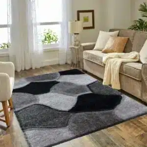Pona Rugs - Silver & Grey, 120 x 170 cm