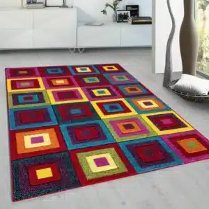 Multi Color Rugs - Squares, 120 x 170 cm