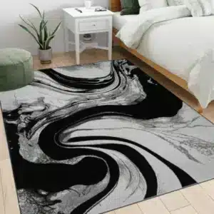 Iris Rugs - Black & Grey, 160 x 230 cm