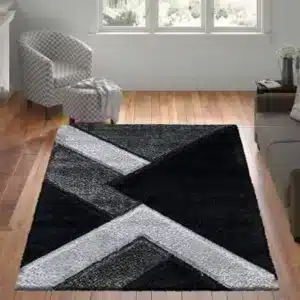 Nova Rugs - Black & Grey, 160 x 230 cm