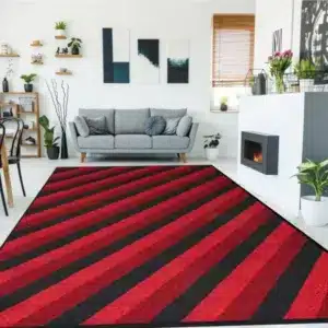 Kolm Rugs - Red & Black, 160 x 230 cm
