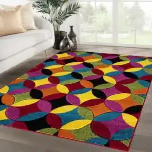 Multi Color Rugs - Circles, 160 x 230 cm