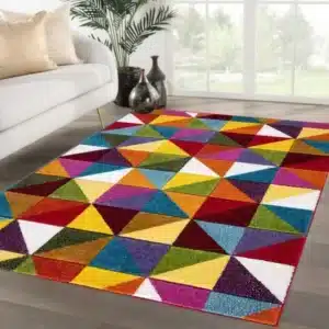 Multi Color Rugs - Geometric Triangle, 160 x 230 cm