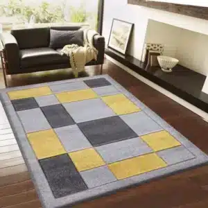 Havana Rugs - Grey & Ochre, 160 x 230 cm