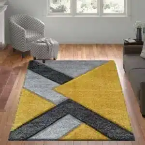 Nova Rugs - Grey & Ochre, 160 x 230 cm