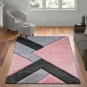 Nova Rugs - Pink & Grey, 160 x 230 cm