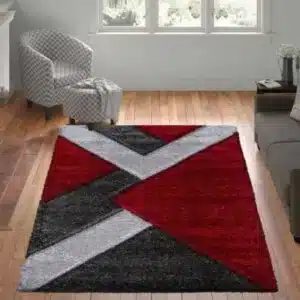 Nova Rugs - Red & Grey, 160 x 230 cm