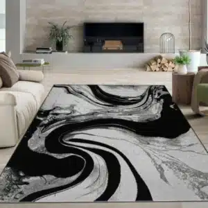 Iris Rugs - Black & Grey, 200 x 290 cm