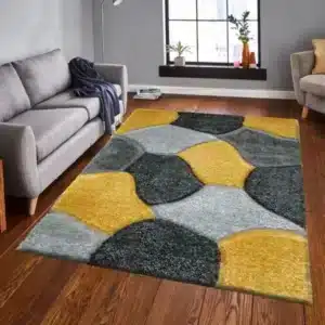 Pona Rugs - Grey & Ochre, 200 x 290 cm