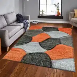Pona Rugs - Orange & Grey, 200 x 290 cm