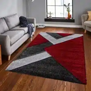 Nova Rugs - Red & Grey, 200 x 290 cm
