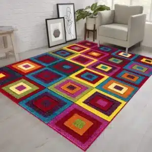 Multi Color Rugs - Squares, 200 x 290 cm