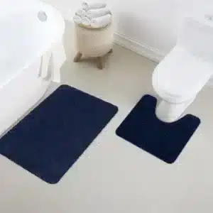 Alya Rugs - Navy, Set of 2 - 50 x 60 cm & 60 x 100 cm