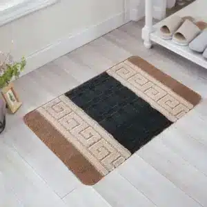 Nada Rugs - Beige & Black, 50 x 80 cm