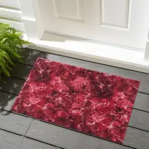 Marble Rugs - Red, 50 x 80 cm