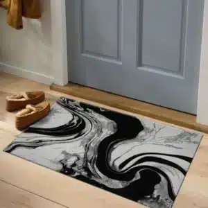 Iris Rugs - Black & Grey, 60 x 110 cm