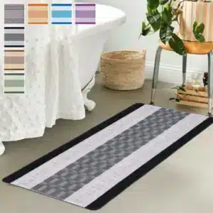 Nada Rugs - Black & Grey, 60 x 110 cm