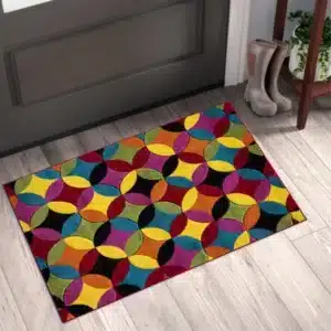 Multi Color Rugs - Circles, 60 x 110 cm