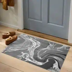 Iris Rugs - Dark Grey, 60 x 110 cm