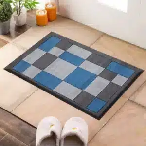Havana Rugs - Dark Grey & Blue, 60 x 110 cm