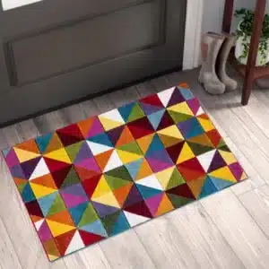 Multi Color Rugs - Geometric Triangle, 60 x 110 cm
