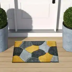 Pona Rugs - Grey & Ochre, 60 x 110 cm