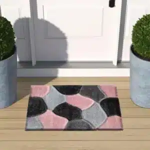 Pona Rugs - Pink & Grey, 60 x 110 cm