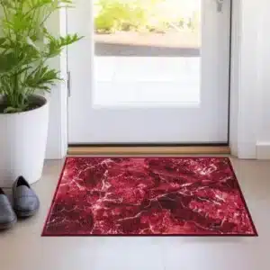 Marble Rugs - Red, 60 x 110 cm